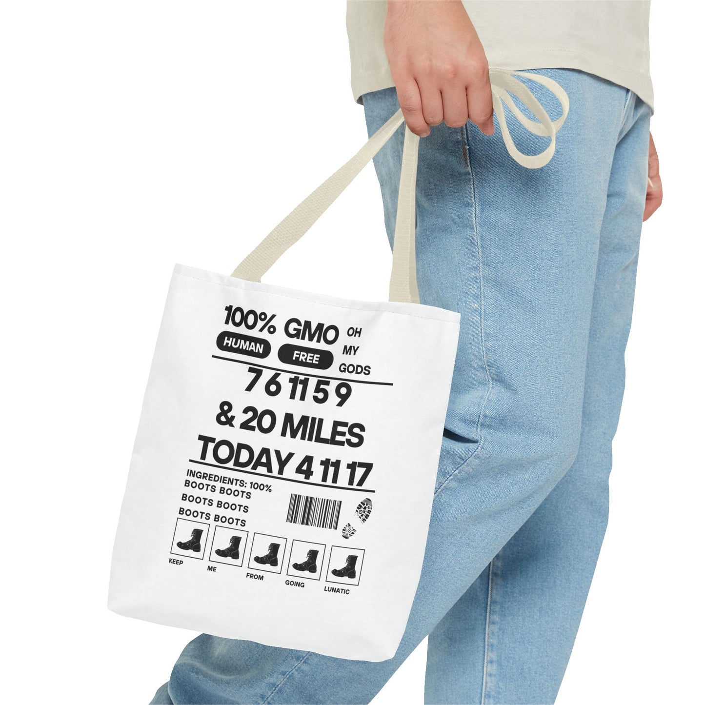 Boots - Urban Activist Tote Bag - Stylish Human Rights Power Bag with Designer Graphics