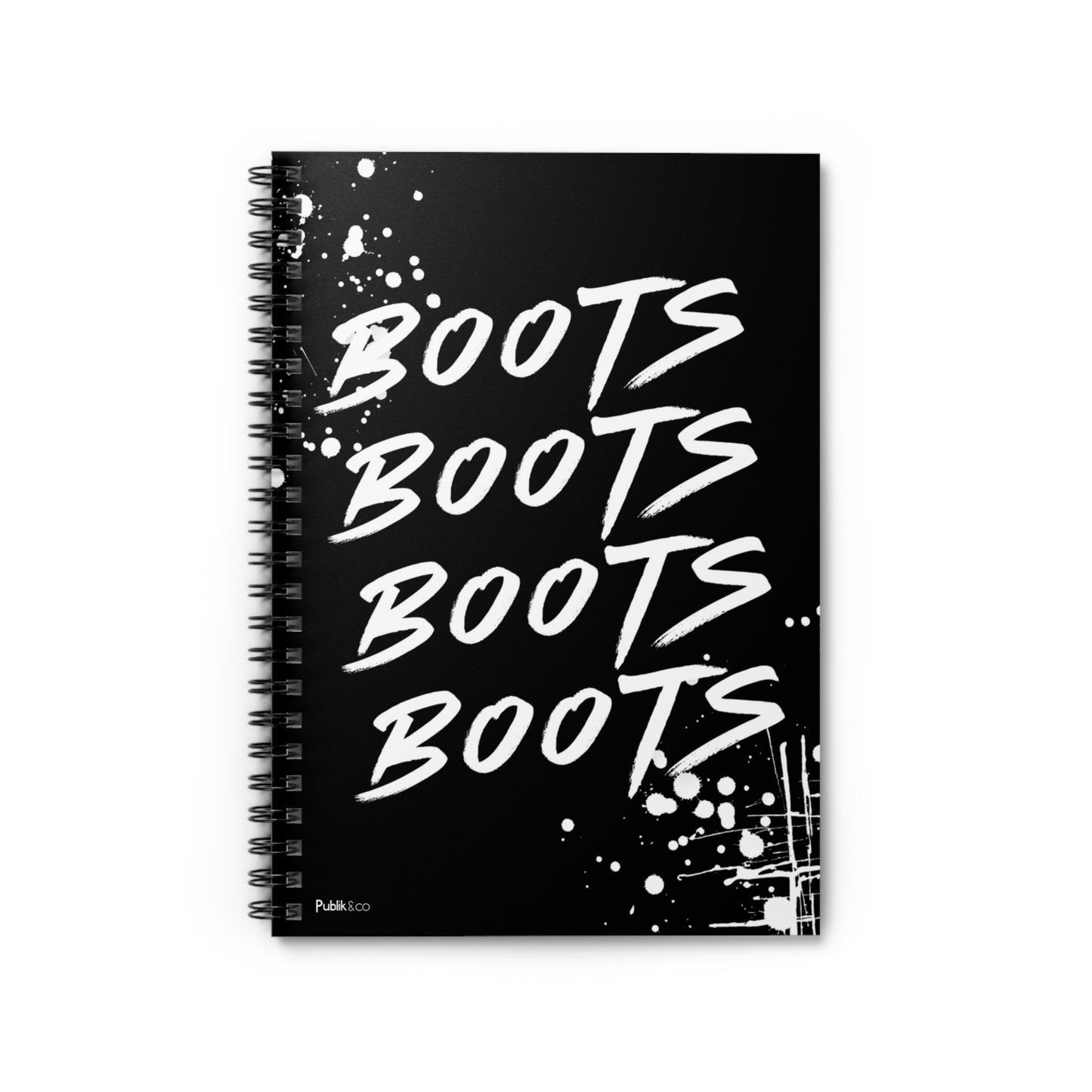 Boots - Spiral Notebook - Graffiti Protest Unity Journal