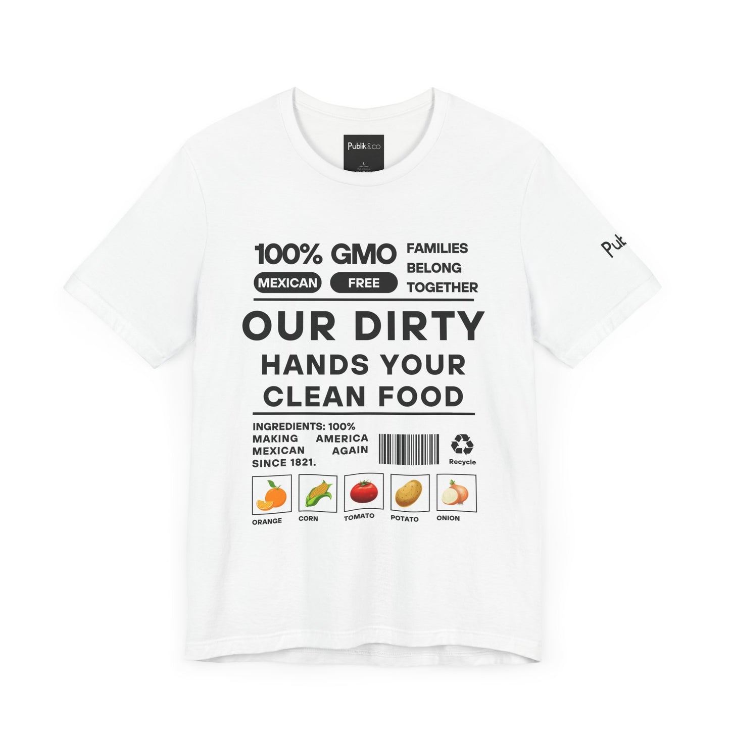 Our Dirty Hands Your Clean Food - Designer Graphic Tee - Urban Protest Unity Street Wear