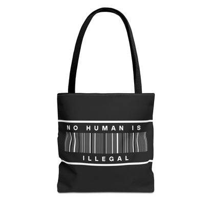 No Human Is Illegal - Urban Activist Tote Bag - Stylish Human Rights Power Bag with Designer Graphics