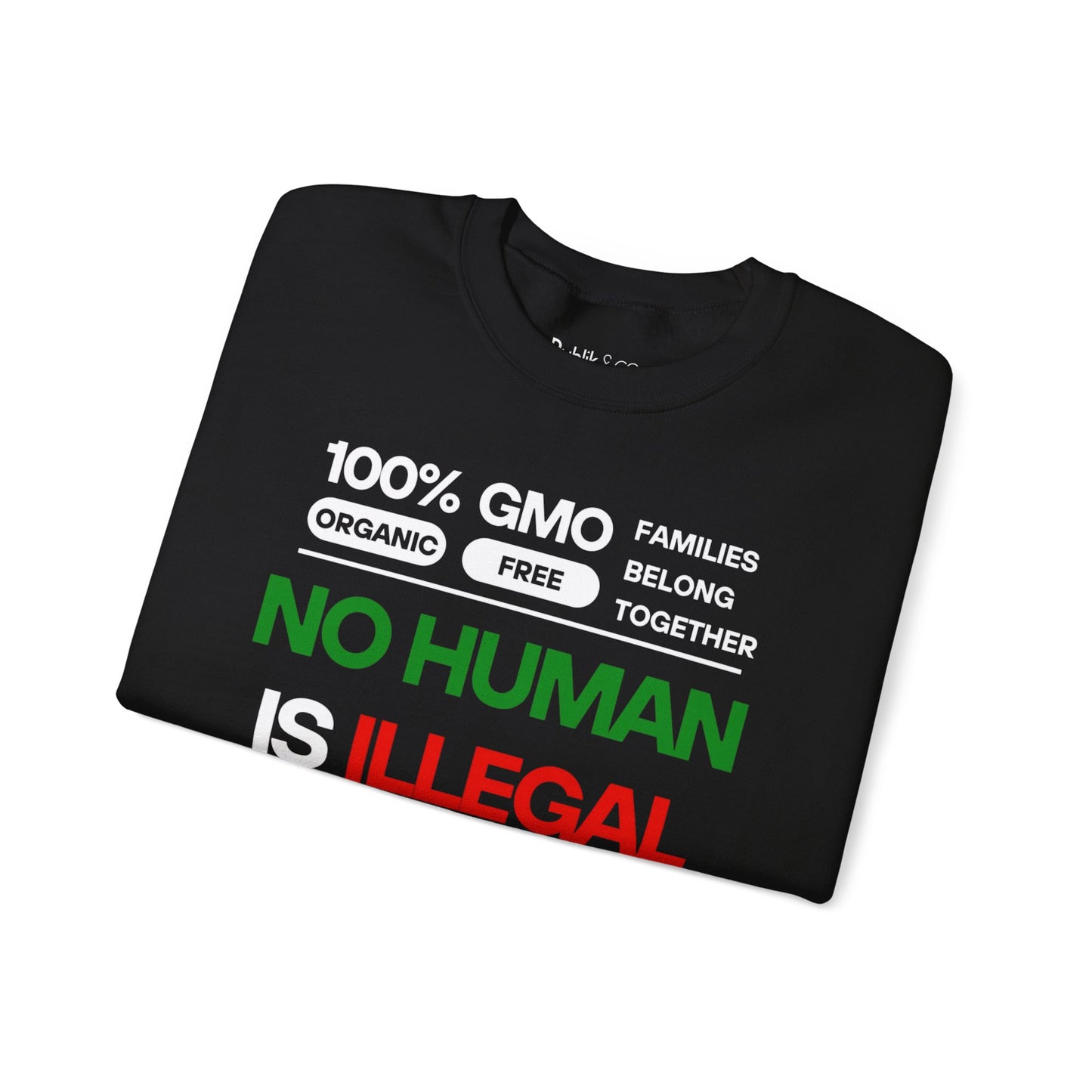 No Human Is Illegal Sweatshirt - Urban Protest Unity Street Wear Crewneck