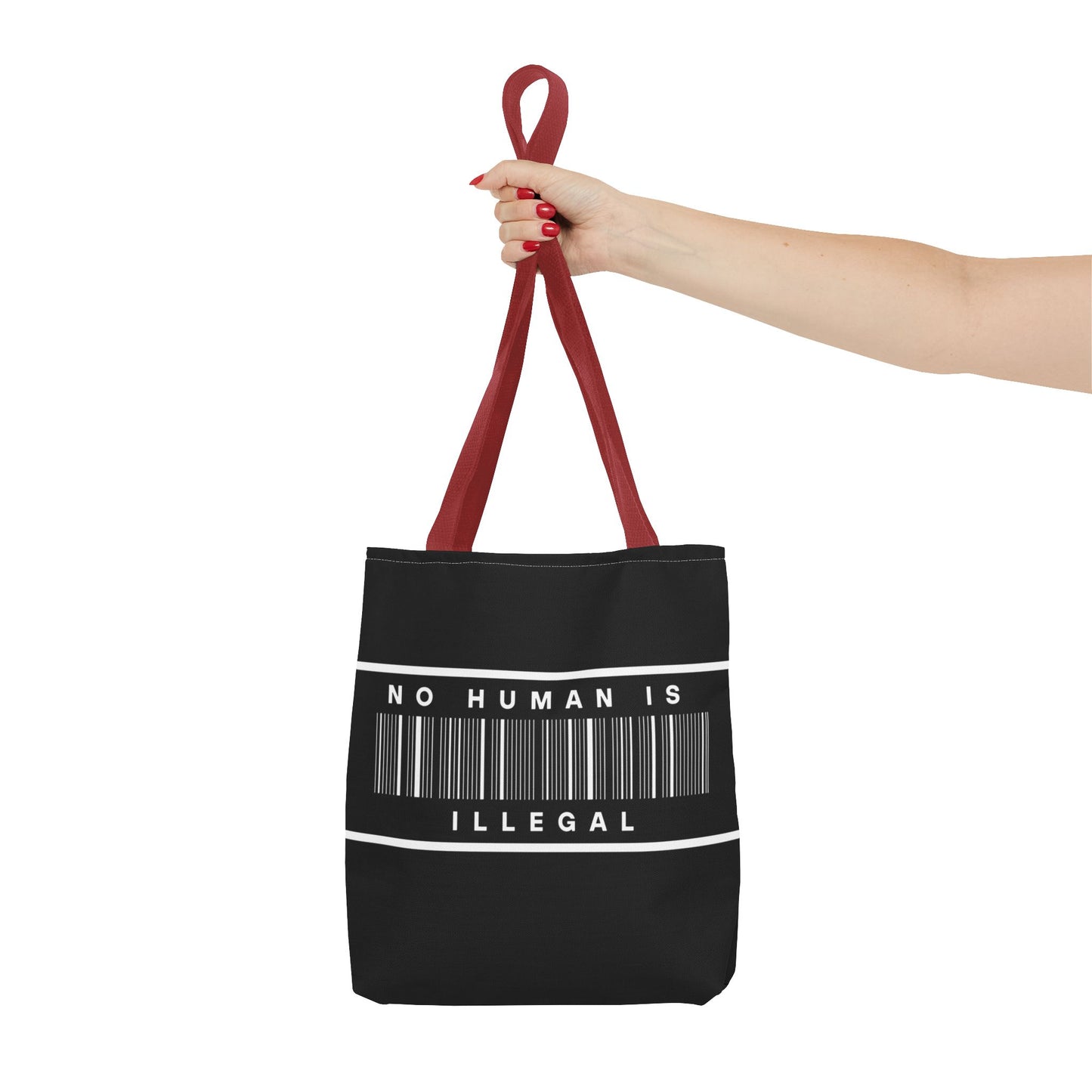 No Human Is Illegal - Urban Activist Tote Bag - Stylish Human Rights Power Bag with Designer Graphics