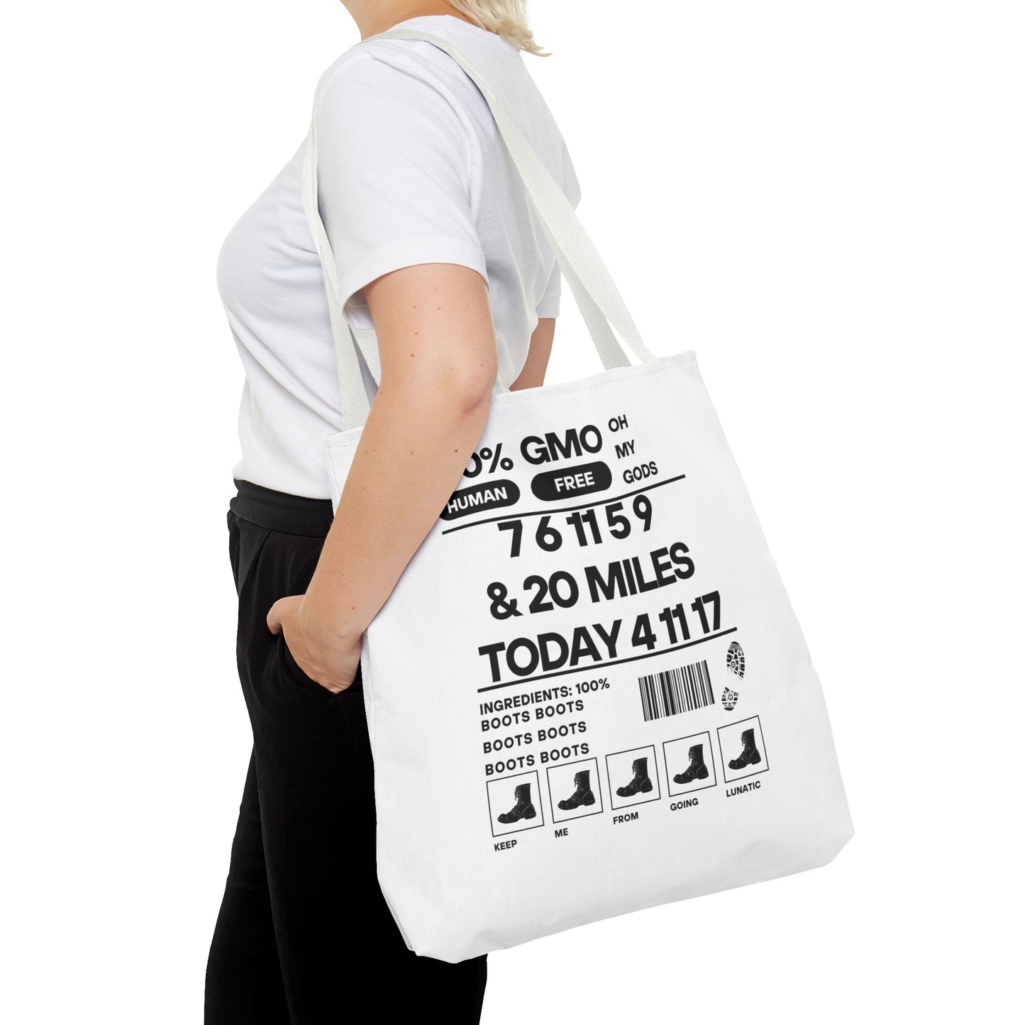 Boots - Urban Activist Tote Bag - Stylish Human Rights Power Bag with Designer Graphics