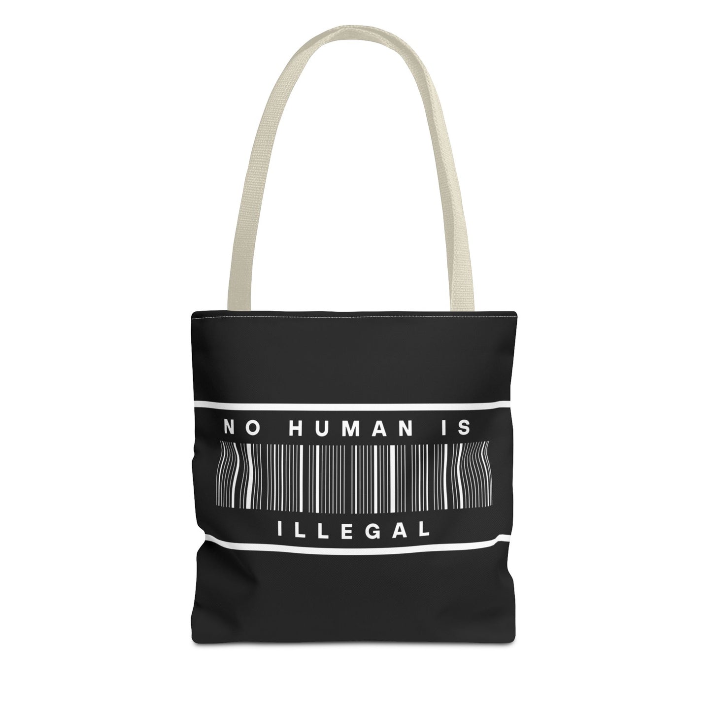 No Human Is Illegal - Urban Activist Tote Bag - Stylish Human Rights Power Bag with Designer Graphics