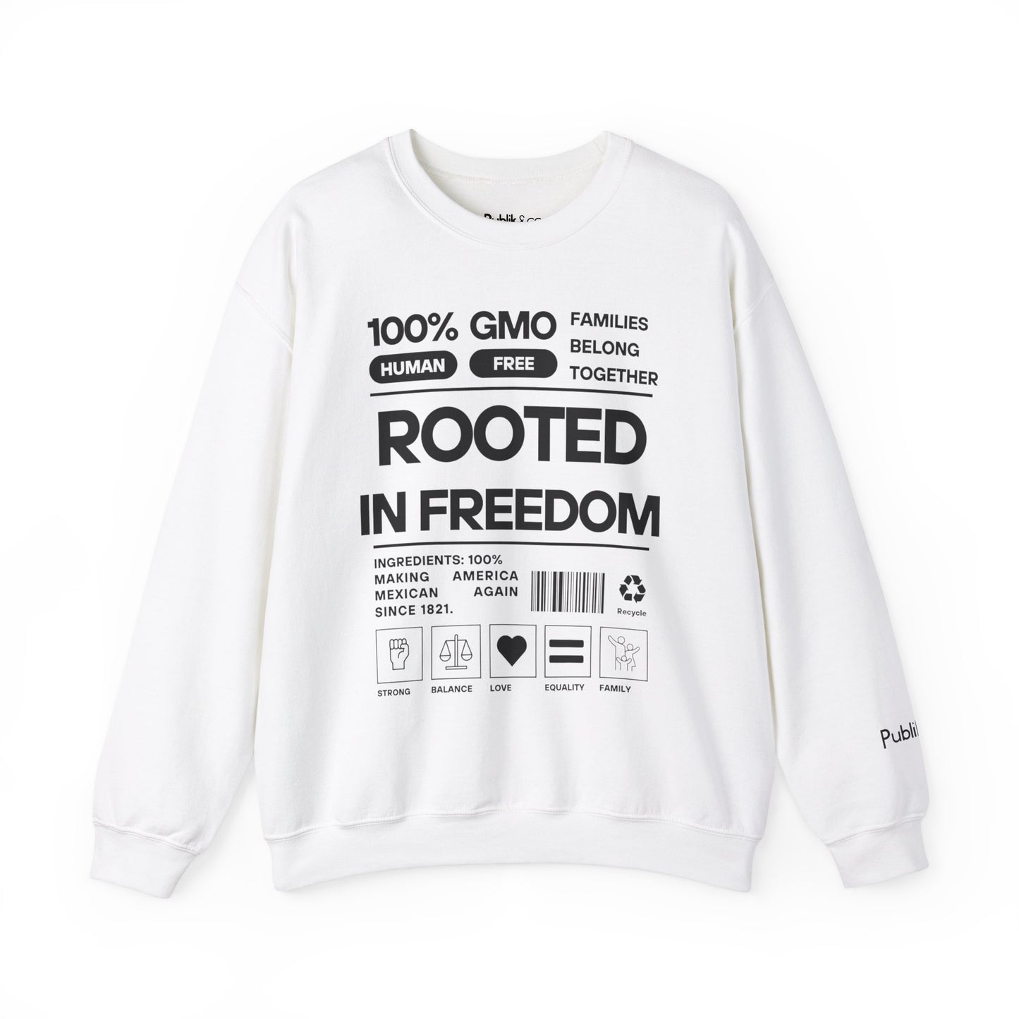 Rooted In Freedom Sweatshirt - Urban Protest Unity Street Wear Crewneck