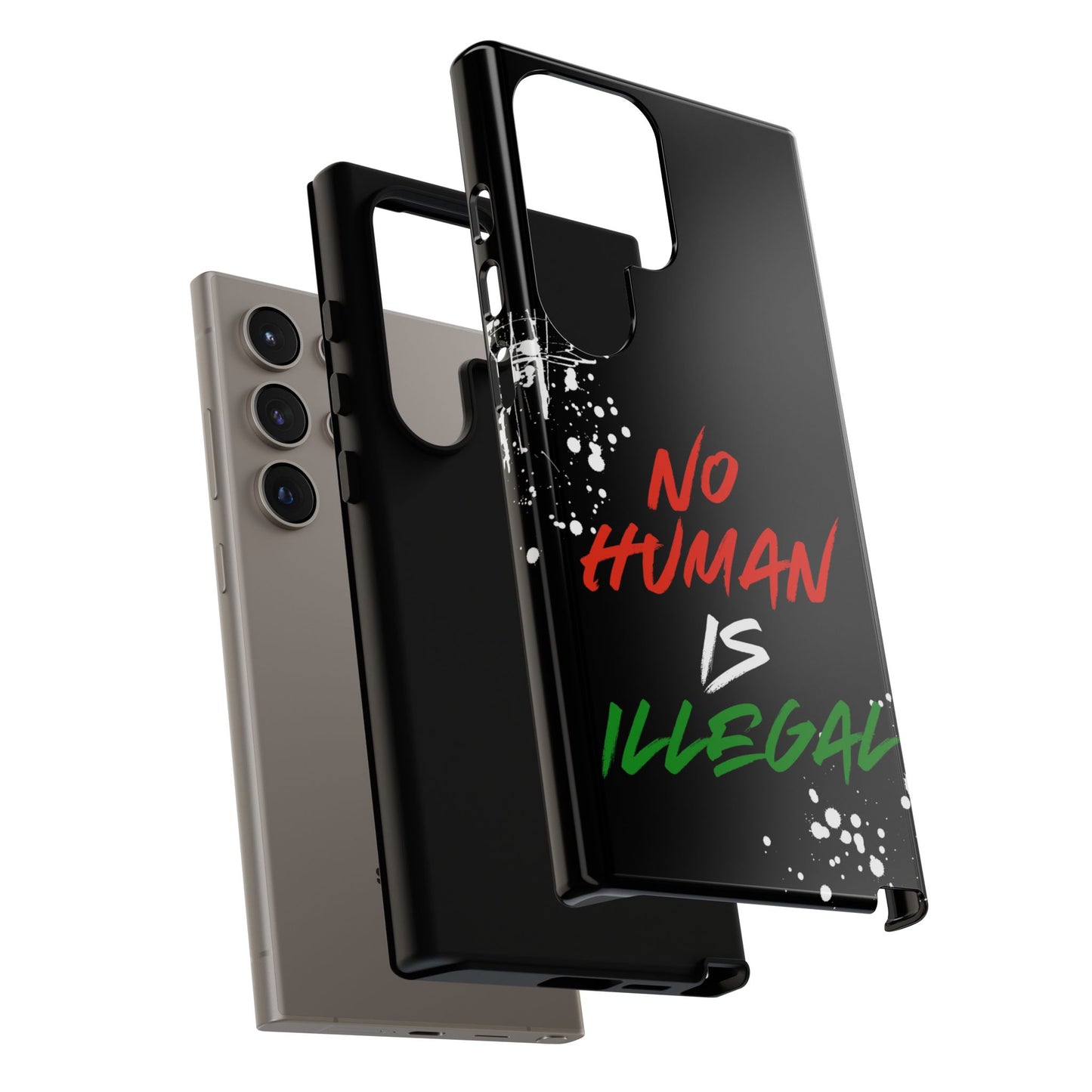 No Human Is Illegal - Streetwear Tough Cases - Urban Human Rights Edgy Phone Cover