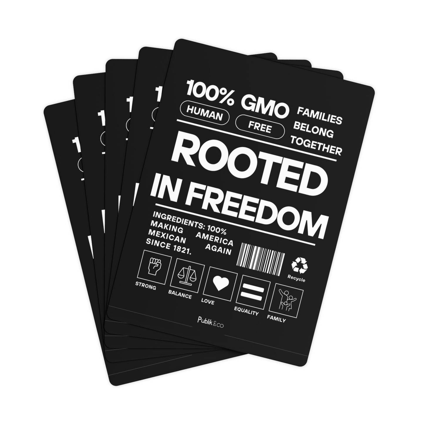 Rooted In Freedom - Poker Cards