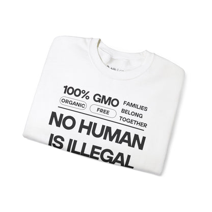 No Human Is Illegal Sweatshirt - Urban Protest Unity Street Wear Crewneck