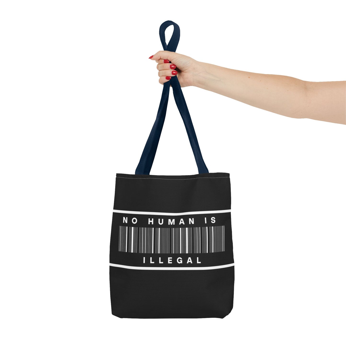 No Human Is Illegal - Urban Activist Tote Bag - Stylish Human Rights Power Bag with Designer Graphics