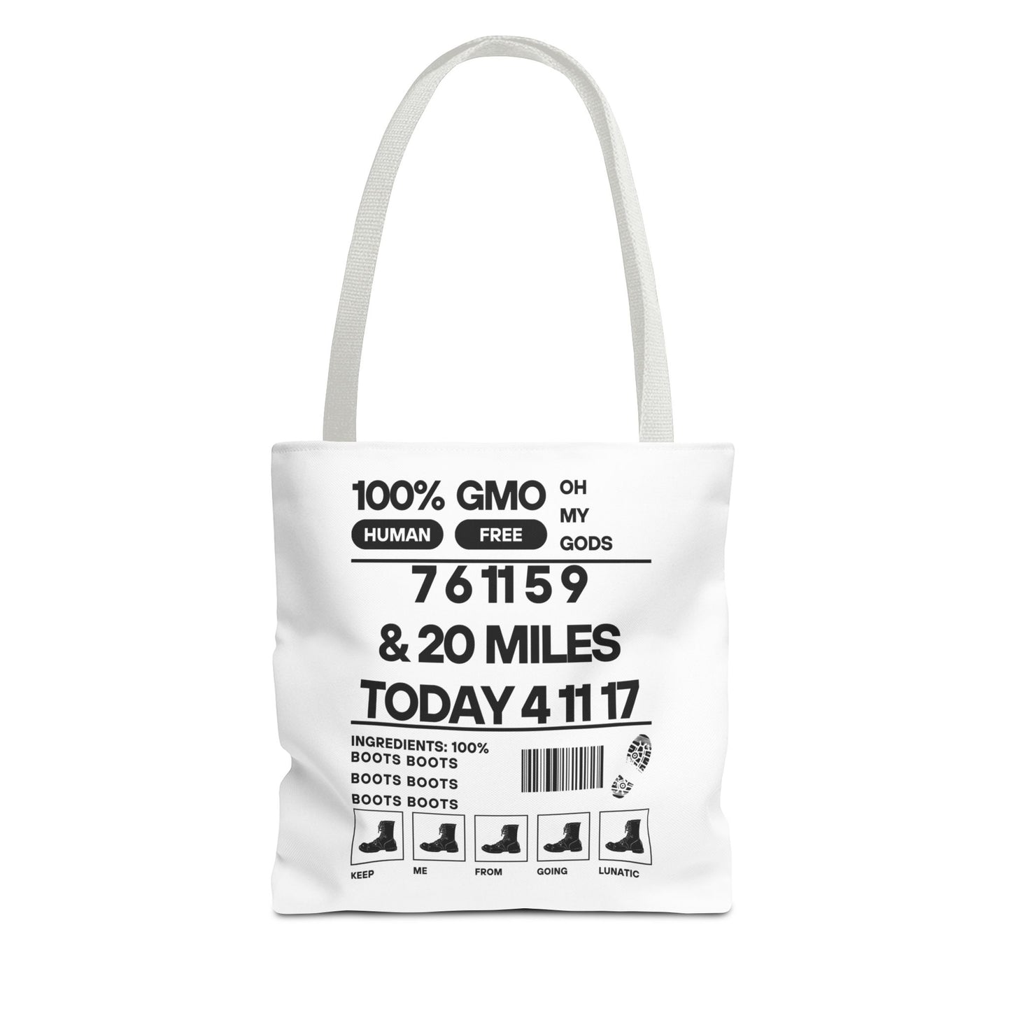 Boots - Urban Activist Tote Bag - Stylish Human Rights Power Bag with Designer Graphics