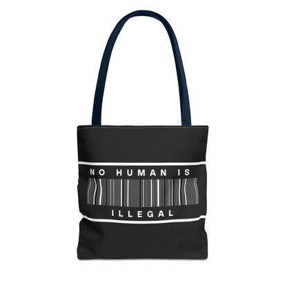 No Human Is Illegal - Urban Activist Tote Bag - Stylish Human Rights Power Bag with Designer Graphics