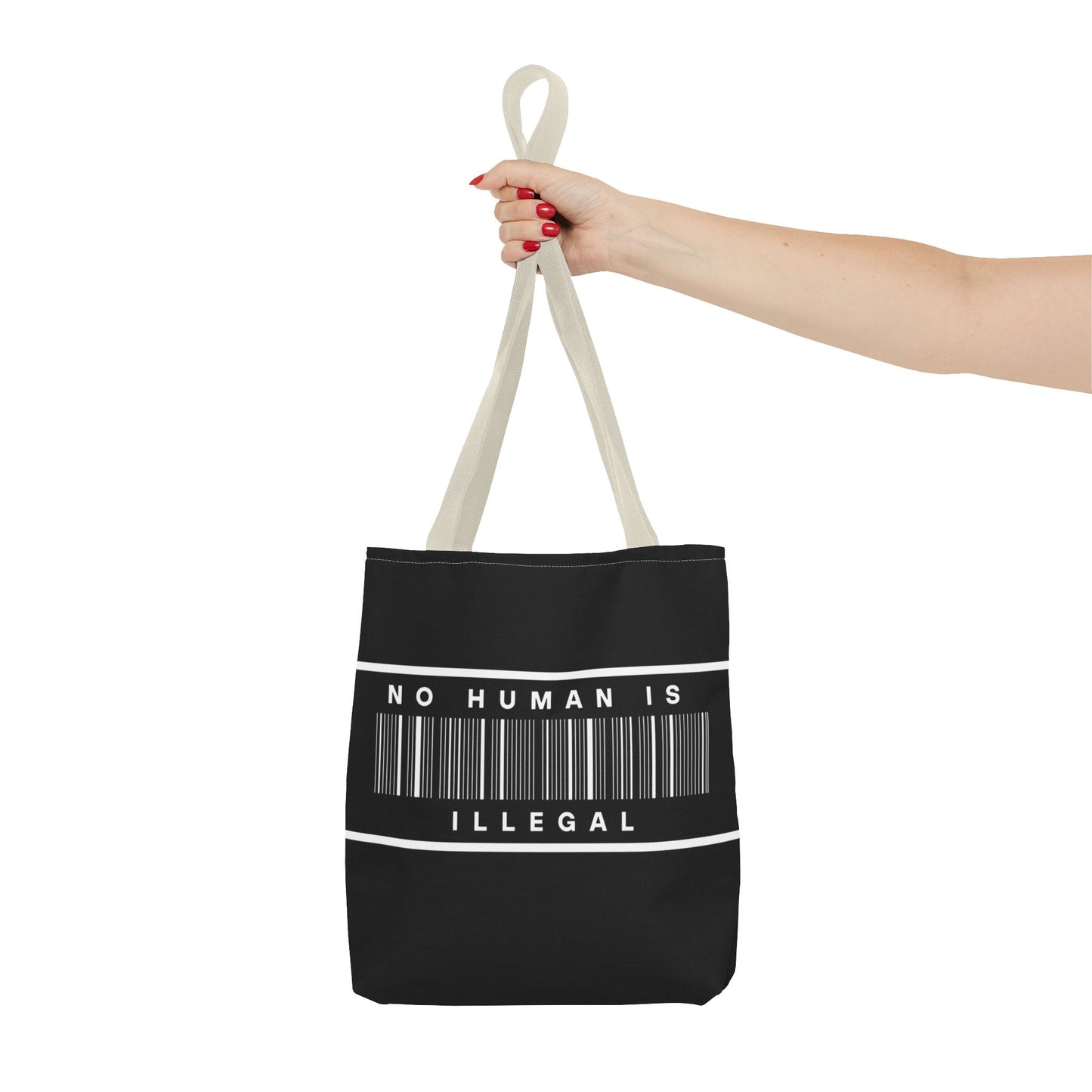 No Human Is Illegal - Urban Activist Tote Bag - Stylish Human Rights Power Bag with Designer Graphics