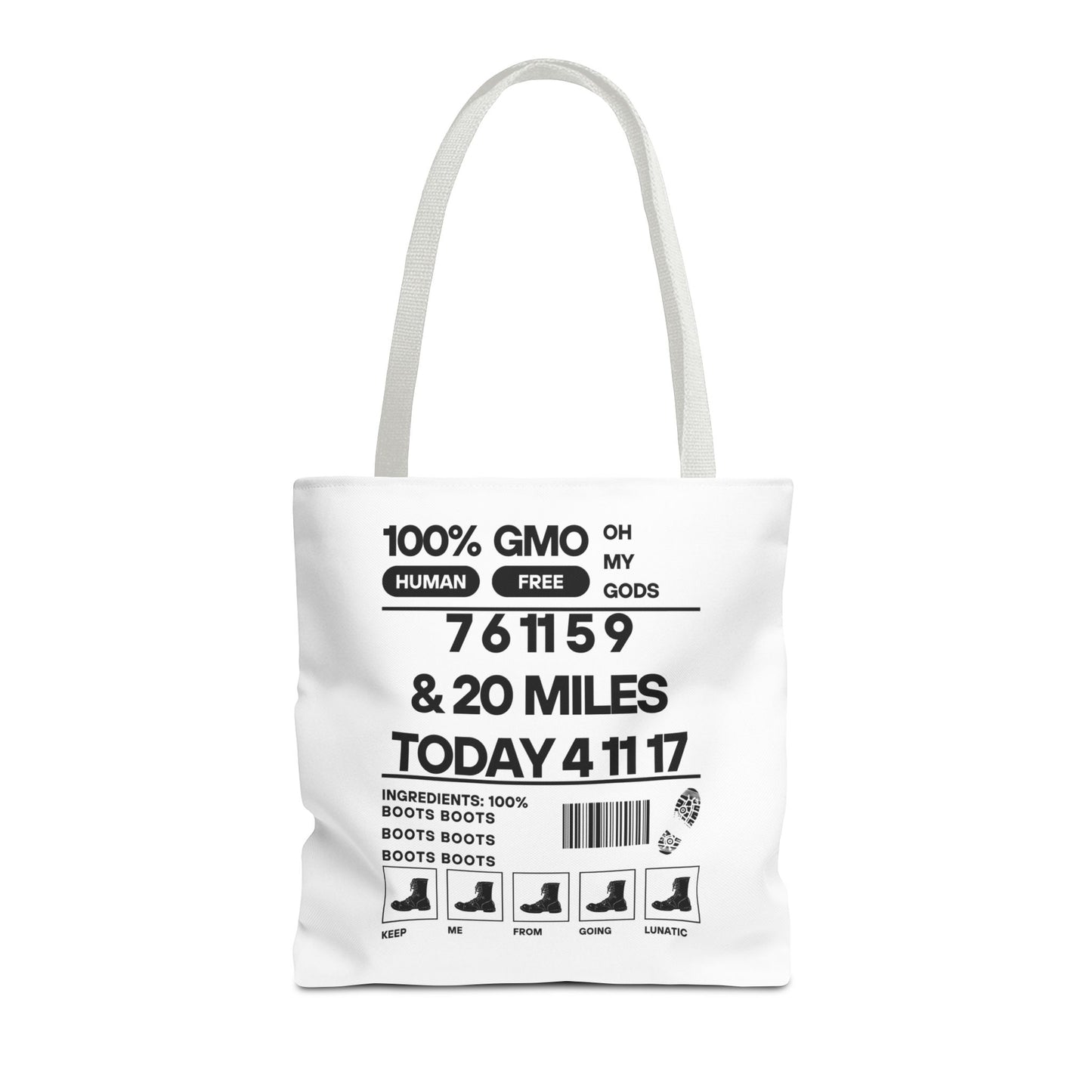 Boots - Urban Activist Tote Bag - Stylish Human Rights Power Bag with Designer Graphics